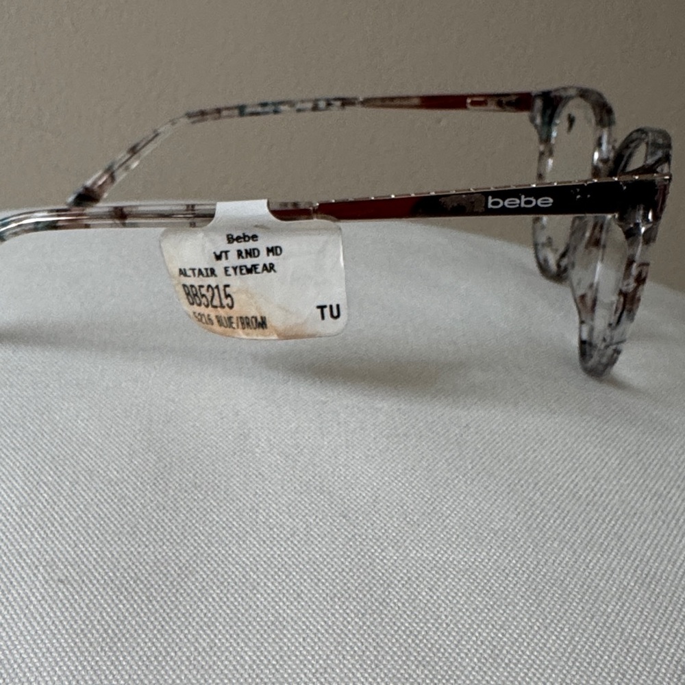 NEW Bebe Women's Elegant Patterned Glasses - Blue/Brown Floral BB5215 - Picture 4 of 12
